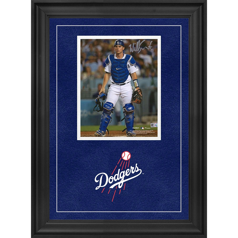 Will Smith Los Angeles Dodgers Autographed Deluxe Framed 8" x 10" Catchers Gear Photograph