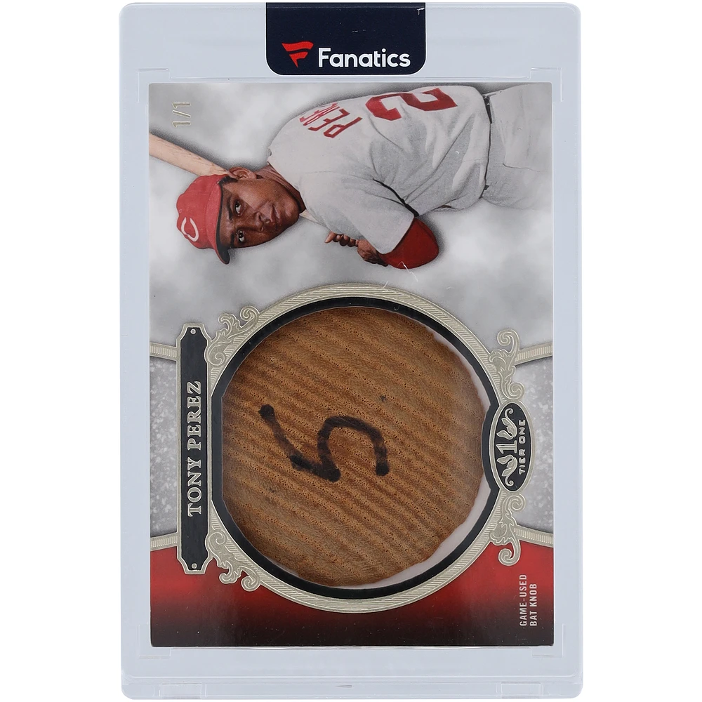 Tony Perez Cincinnati Reds 2013 Topps Tier One Bat Knob Relic #TOBK-TP #1/1 Card