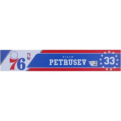 Filip Petrušev Philadelphia 76ers Player-Issued #33 Nameplate from the 2023-24 NBA Season