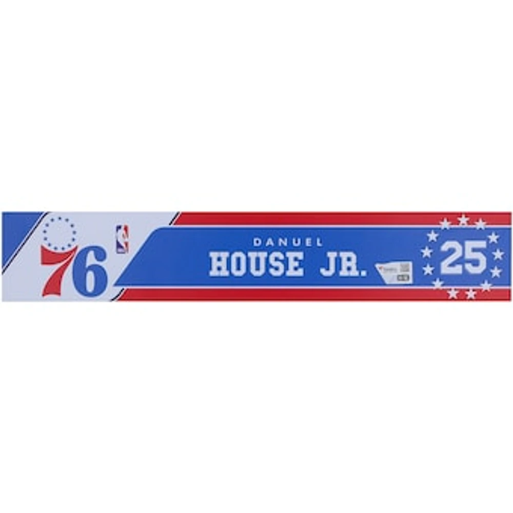 Danuel House Jr. Philadelphia 76ers Player-Issued #25 Nameplate from the 2023-24 NBA Season