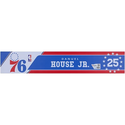 Danuel House Jr. Philadelphia 76ers Player-Issued #25 Nameplate from the 2023-24 NBA Season