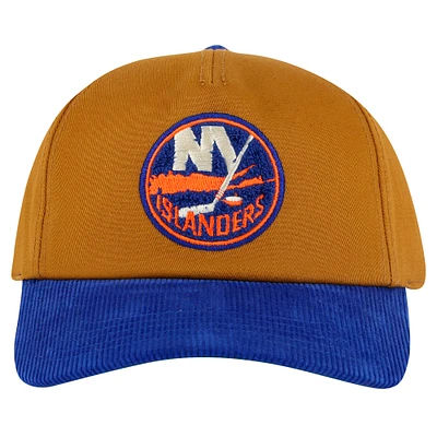 Men's American Needle Tan/Royal New York Islanders Burnett Adjustable Hat