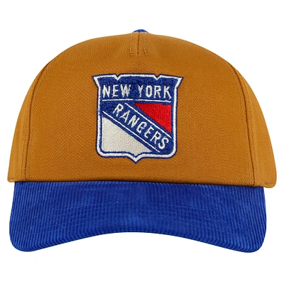 Men's American Needle Tan/Blue New York Rangers Burnett Adjustable Hat