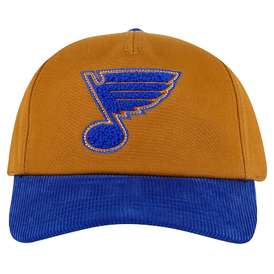 Men's American Needle Tan/Blue St. Louis Blues Burnett Adjustable Hat