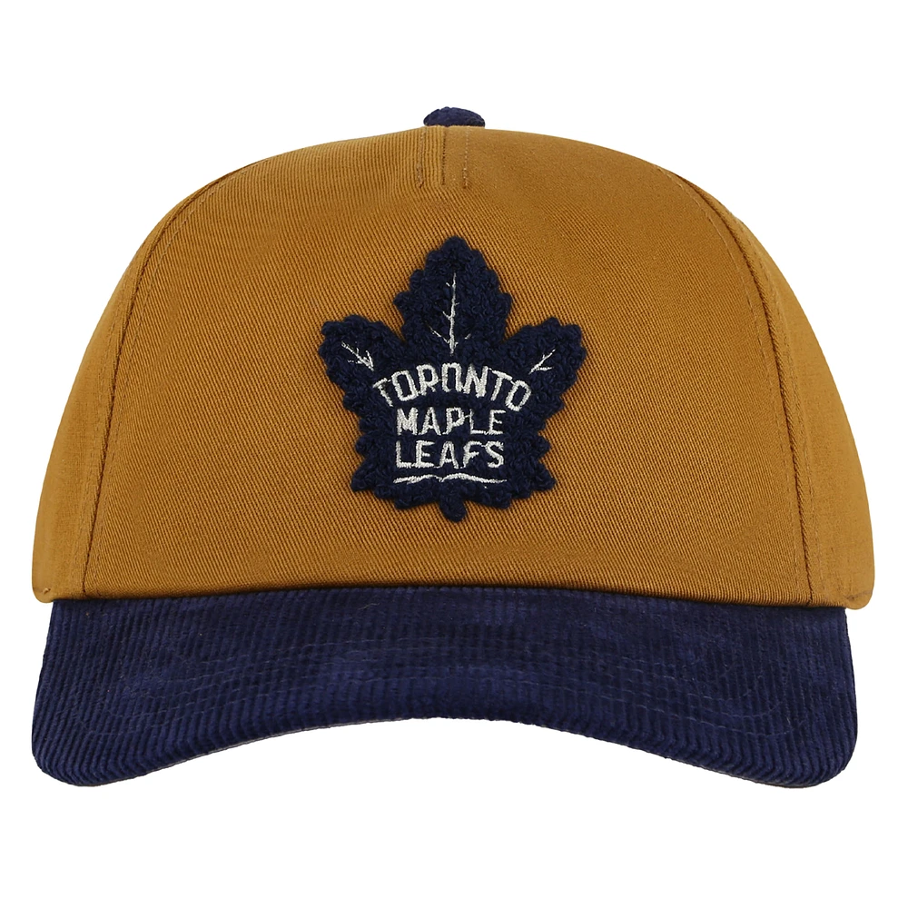 Men's American Needle Tan/Blue Toronto Maple Leafs Burnett Adjustable Hat