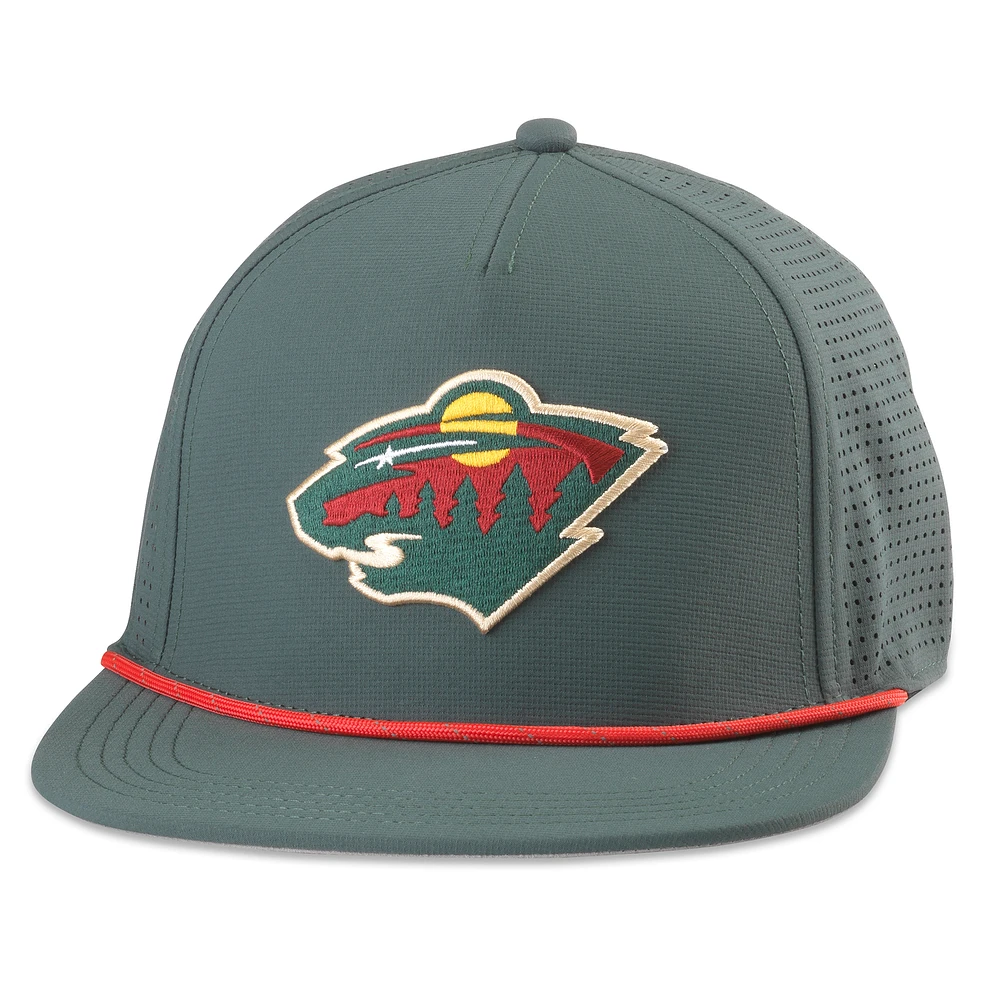 Men's American Needle Green Minnesota Wild Buxton Pro Tech Adjustable Hat