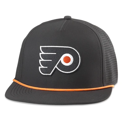 Men's American Needle Black Philadelphia Flyers Buxton Pro Tech Adjustable Hat