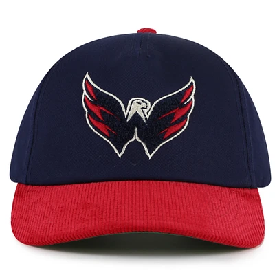 Men's American Needle Navy/Red Washington Capitals Burnett Adjustable Hat