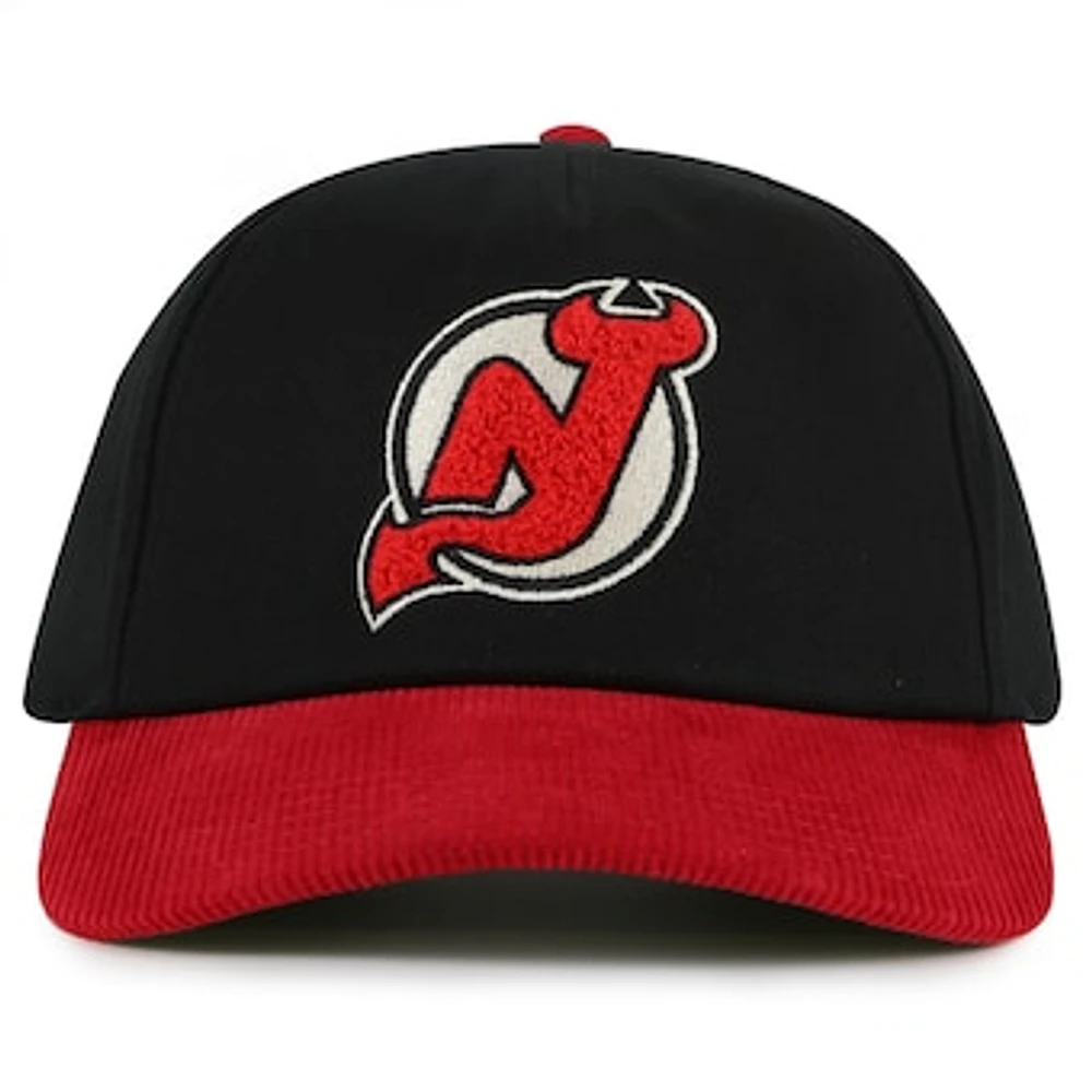 Men's American Needle Black/Red New Jersey Devils Burnett Adjustable Hat