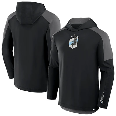 Men's Fanatics Black Minnesota United FC Red Card Transitional Pullover Hoodie
