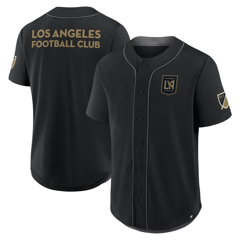 Men's Fanatics Black LAFC Injury Time Baseball Jersey