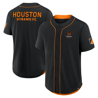 Men's Fanatics Black Houston Dynamo FC Injury Time Baseball Jersey