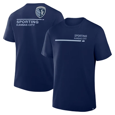 Men's Fanatics Navy Sporting Kansas City Corner Kick Legacy T-Shirt