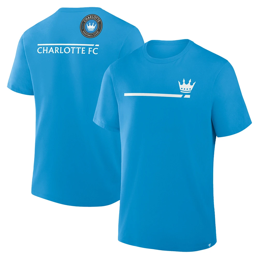 Men's Fanatics Blue Charlotte FC Corner Kick Legacy T-Shirt