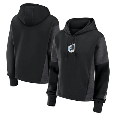 Women's Fanatics Black Minnesota United FC Oversized Legacy Goalkeeper Pullover Hoodie