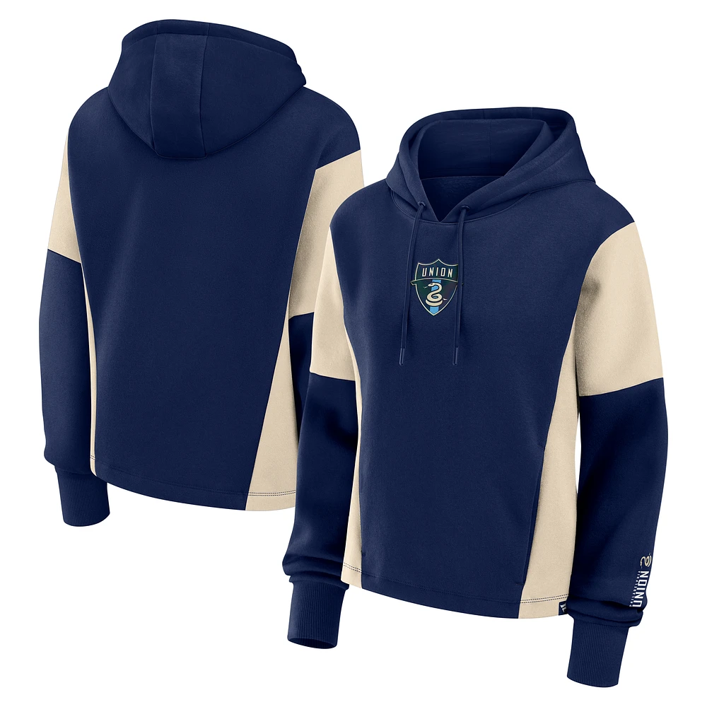 Women's Fanatics Navy Philadelphia Union Oversized Legacy Goalkeeper Pullover Hoodie