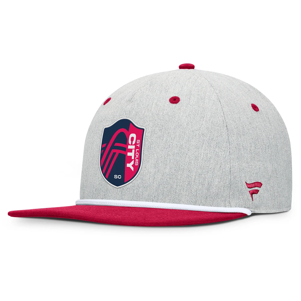 Men's Fanatics Heather Gray St. Louis City SC Chip Golfer Snapback Hat