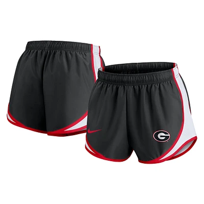 Women's Nike Black Georgia Bulldogs Spring Break Tempo Performance Shorts
