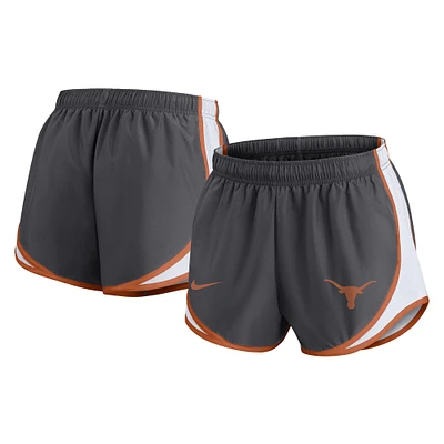 Women's Nike Charcoal Texas Longhorns Spring Break Tempo Performance Shorts