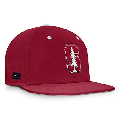 Men's Nike Cardinal Stanford On-Field Dugout True Performance Fitted Hat