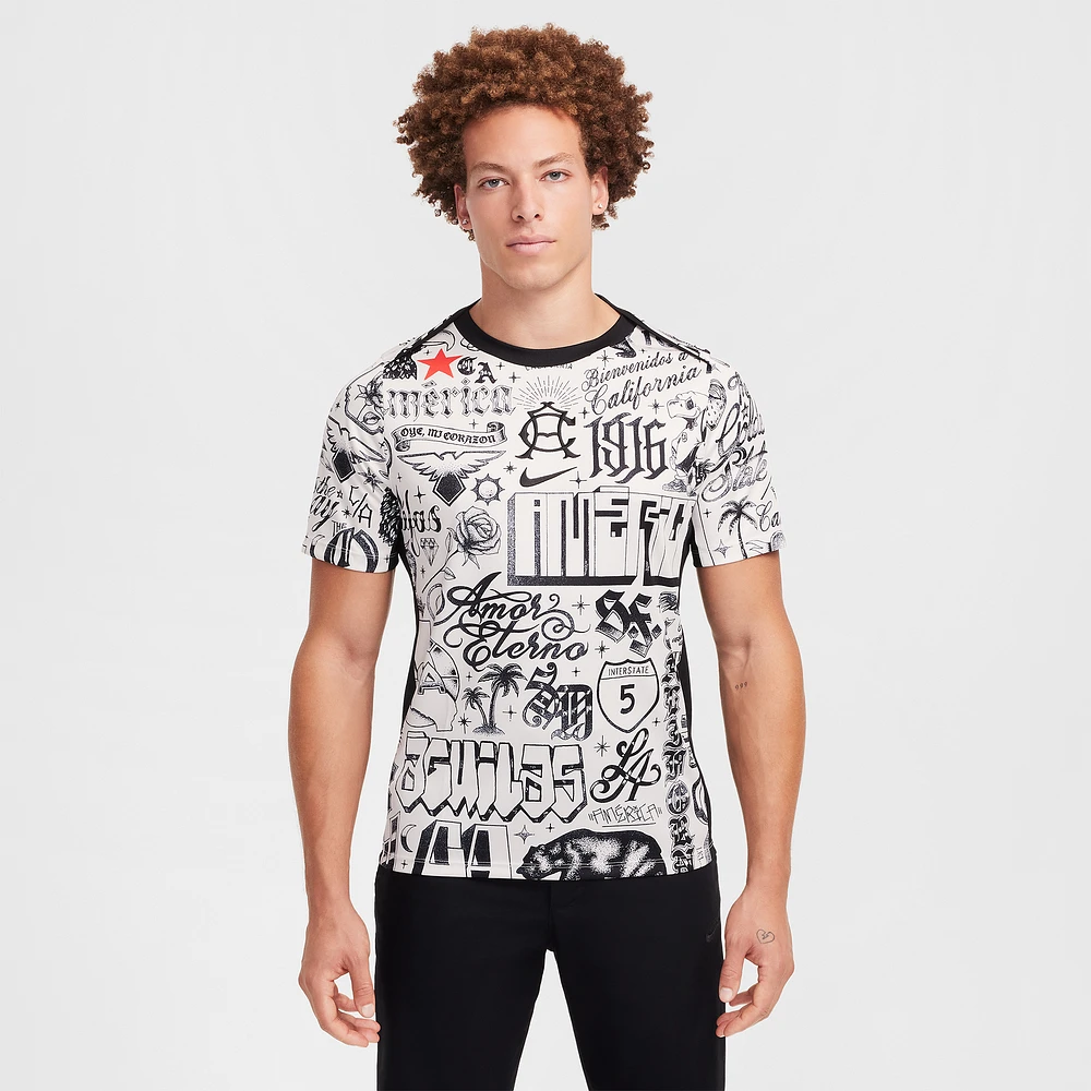 Men's Nike Cream Club America 2024/25 CA x Academy Pro Pre-Match Performance Top
