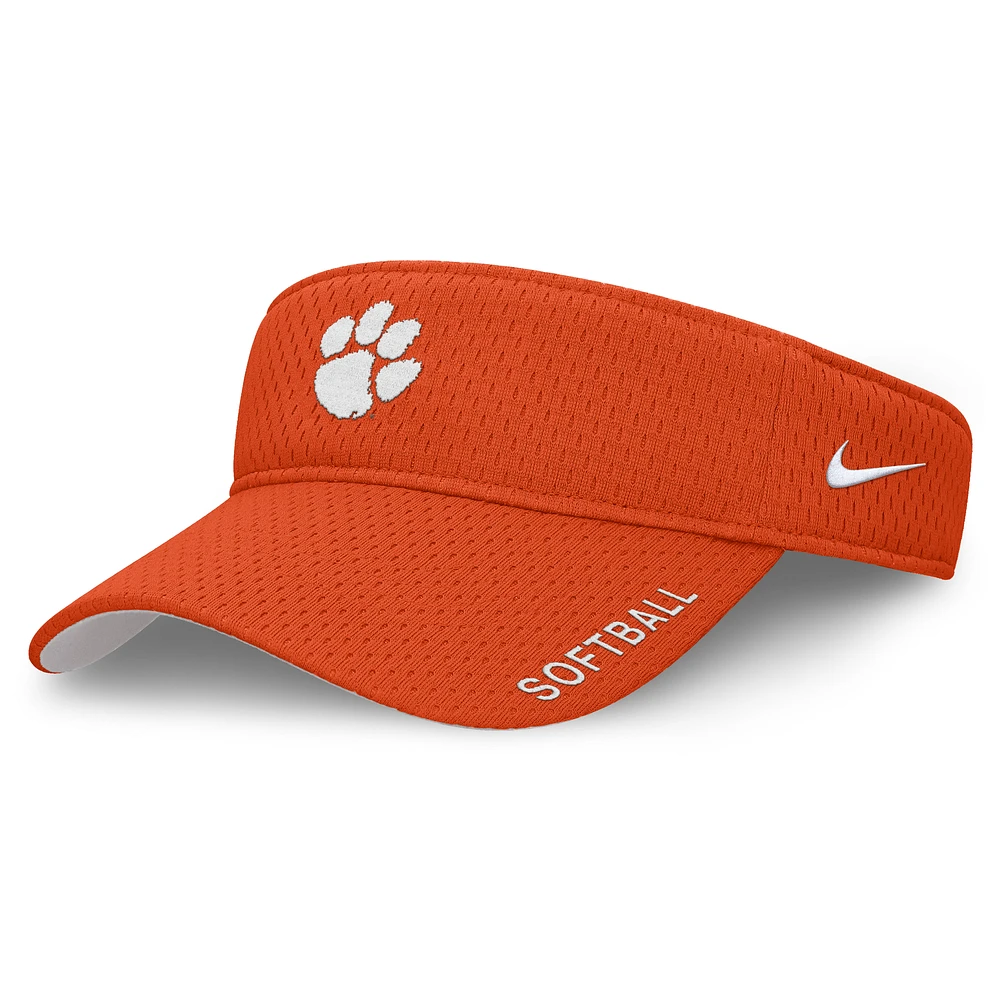 Unisex Nike Orange Clemson Tigers 2025 Dugout Softball Ace Performance Adjustable Visor