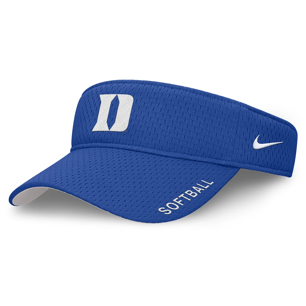 Unisex Nike Royal Duke Blue Devils 2025 Dugout Softball Ace Performance Adjustable Visor
