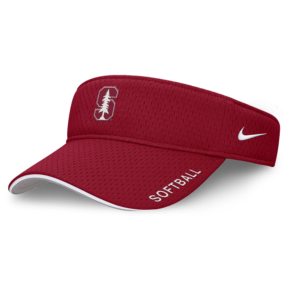 Unisex Nike Cardinal Stanford Cardinal 2025 Dugout Softball Ace Performance Adjustable Visor
