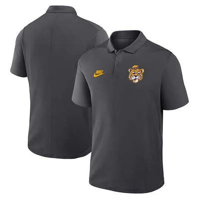 Men's Nike Anthracite LSU Tigers Primetime Victory Legacy Vault Logo Performance Polo