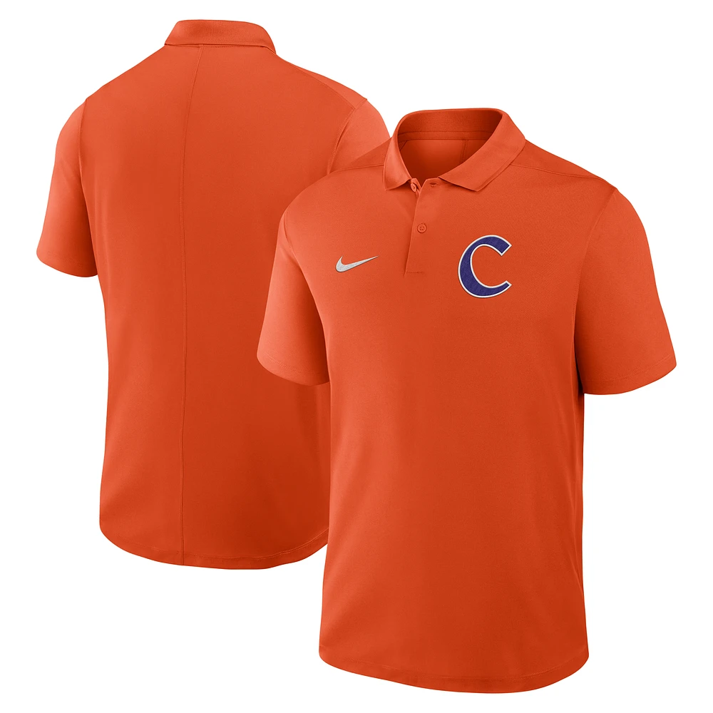 Men's Nike Orange Clemson Tigers Baseball Logo Victory Performance Polo