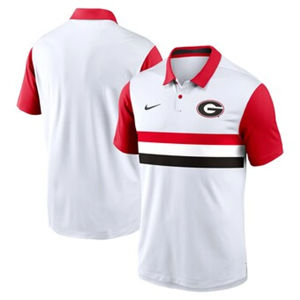 Men's Nike White Georgia Bulldogs Campus Pattern Vapor Performance Polo