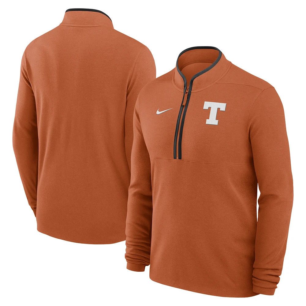 Men's Nike Texas Orange Longhorns Baseball Logo Lightweight Victory Dri-FIT Half-Zip Pullover