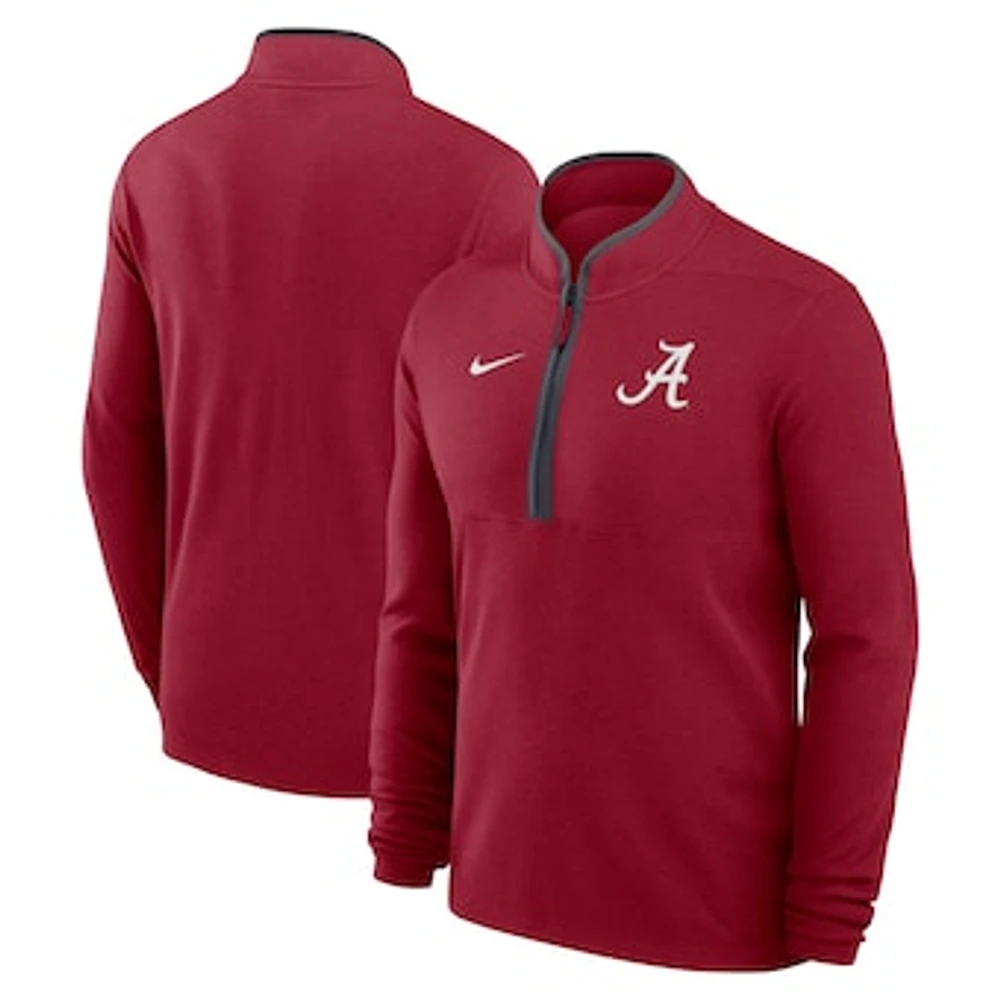 Men's Nike Crimson Alabama Crimson Tide Lightweight Victory Performance Half-Zip Pullover