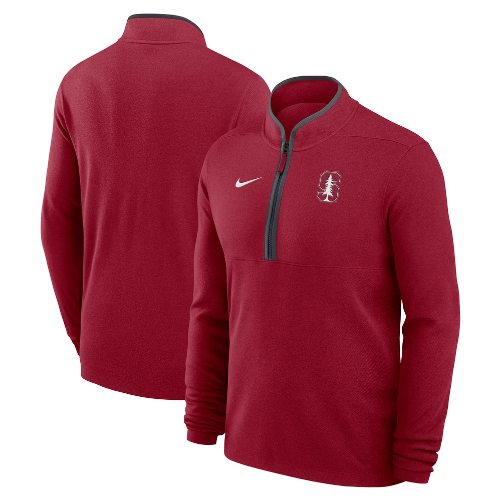 Men's Nike Cardinal Stanford Lightweight Victory Performance Half-Zip Pullover