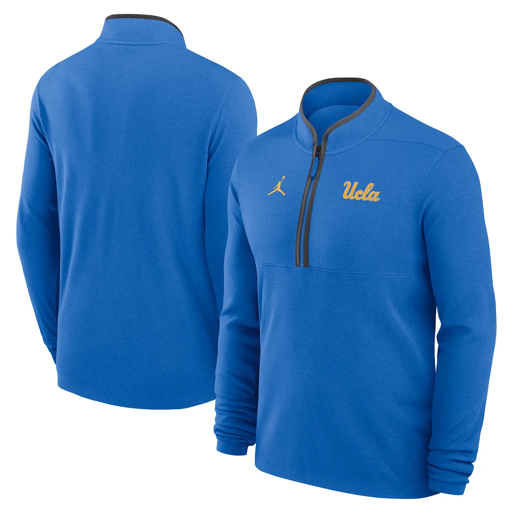 Men's Jordan Brand Blue UCLA Bruins Lightweight Victory Dri-FIT Half-Zip Pullover