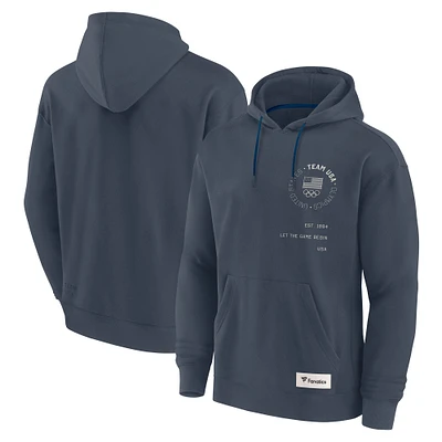Men's Fanatics Blue Team USA Elements Future Ground Info Pullover Hoodie