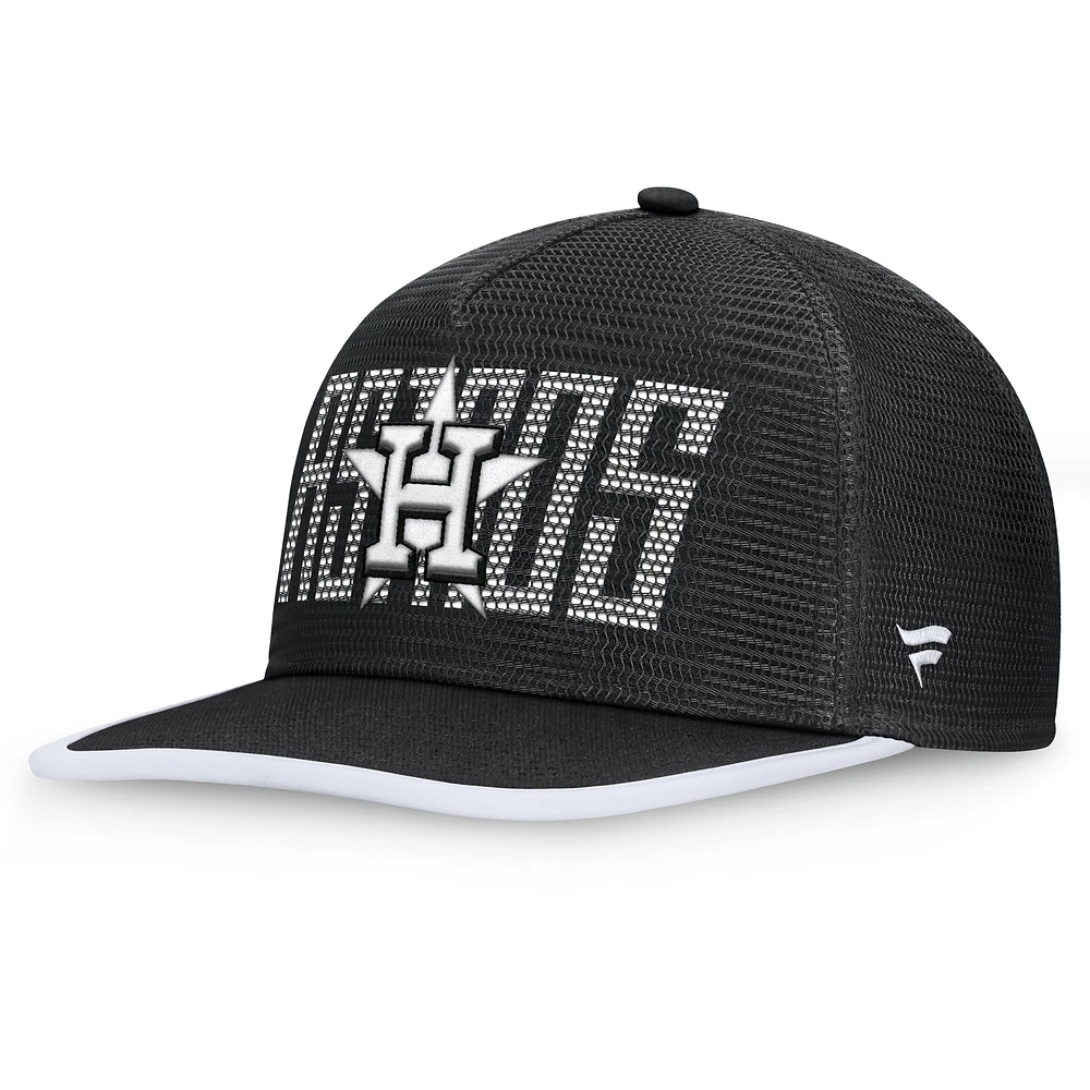 Men's Fanatics Black Houston Astros Let's Glow Line Drive Snapback Hat