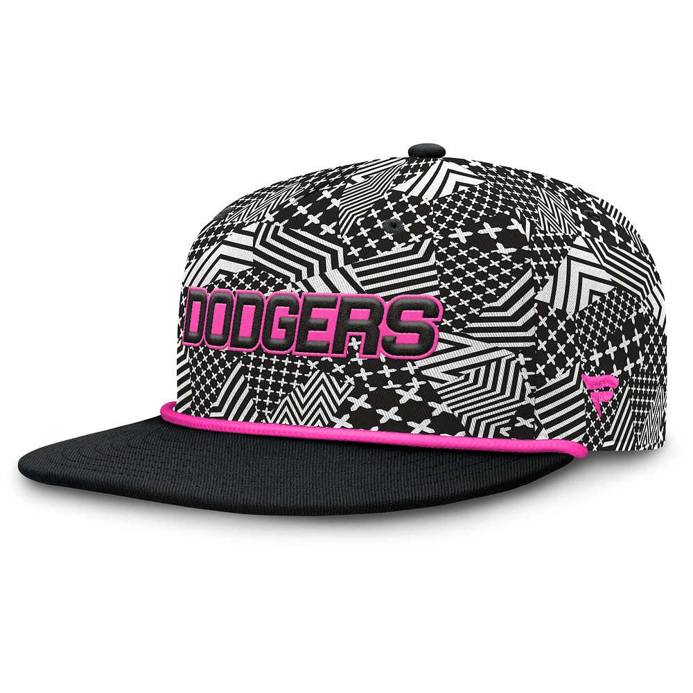 Men's Fanatics Black Los Angeles Dodgers Let's Glow Moon Shot Snapback Hat