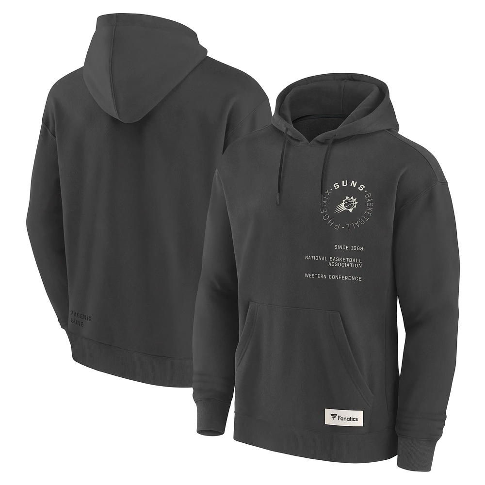 Men's Fanatics Gray Phoenix Suns Future Ground Info Elements Premium Pullover Hoodie