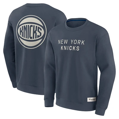 Men's Fanatics Blue New York Knicks Elements Future Ground Lettering Pullover Sweatshirt