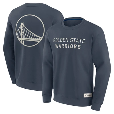 Men's Fanatics Blue Golden State Warriors Elements Future Ground Lettering Pullover Sweatshirt