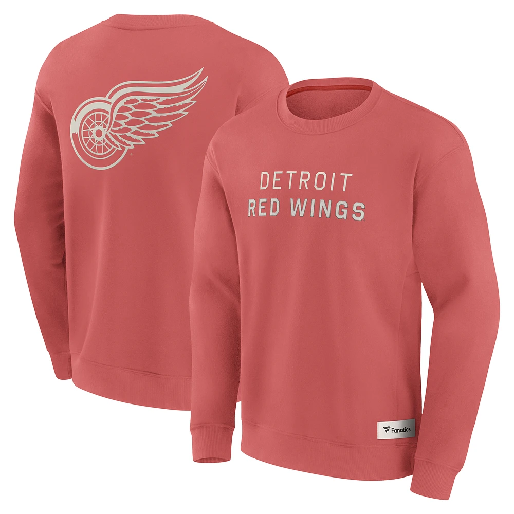 Men's Fanatics Red Detroit Wings Elements Future Ground Lettering Pullover Sweatshirt