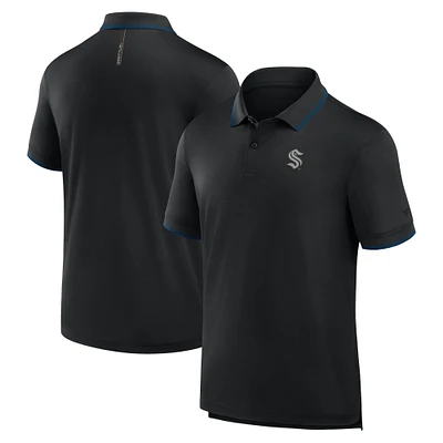 Men's Fanatics Black Seattle Kraken Front Office Move Mono Polo