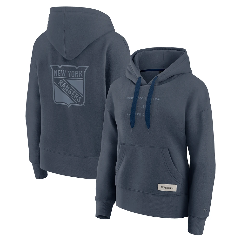 Women's Fanatics Blue New York Rangers Elements Future Ground Subtle Tonal Pullover Hoodie
