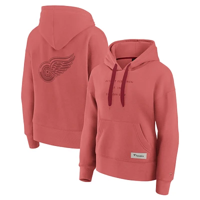 Women's Fanatics Red Detroit Wings Elements Future Ground Subtle Tonal Pullover Hoodie