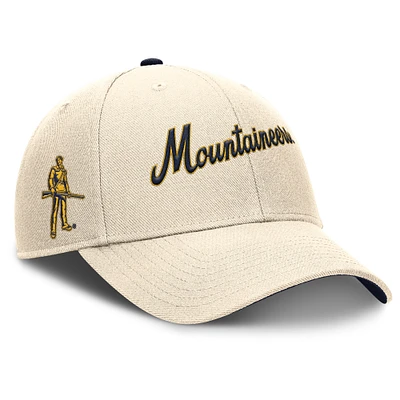 Men's Nike Natural West Virginia Mountaineers Primetime Rise Adjustable Hat