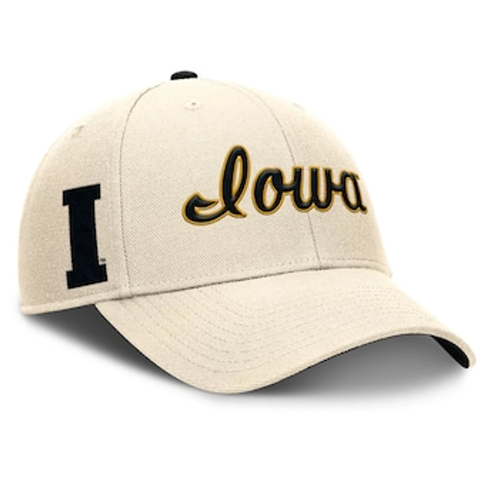 Men's Nike Natural Iowa Hawkeyes Primetime Rise Adjustable Hat