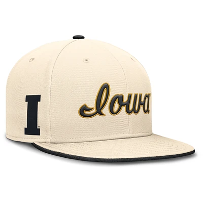 Men's Nike Natural Iowa Hawkeyes Primetime True Performance Fitted Hat