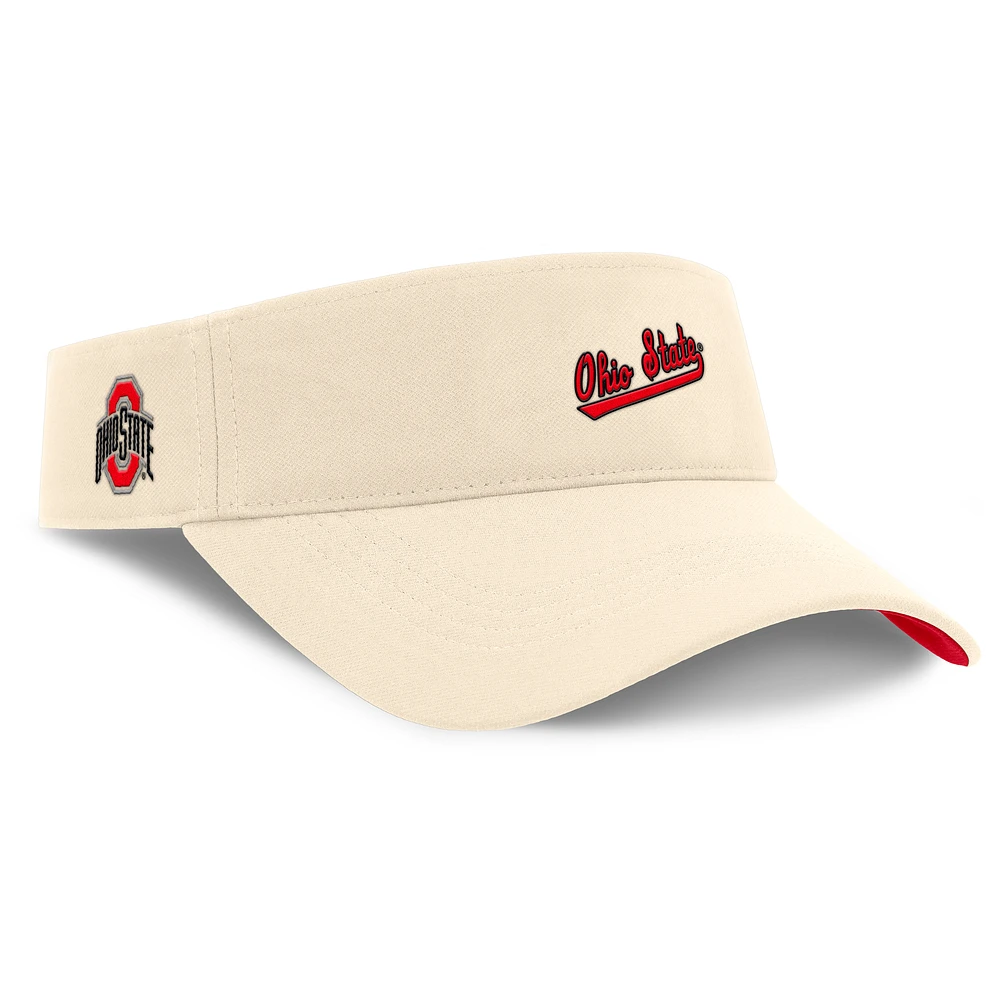 Men's Nike Natural Ohio State Buckeyes Primetime Ace Adjustable Visor
