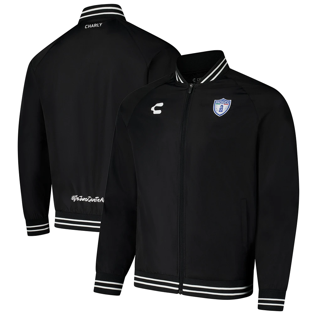 Men's Charly Black C.F. Pachuca 2024/25 Full-Zip Bomber Jacket